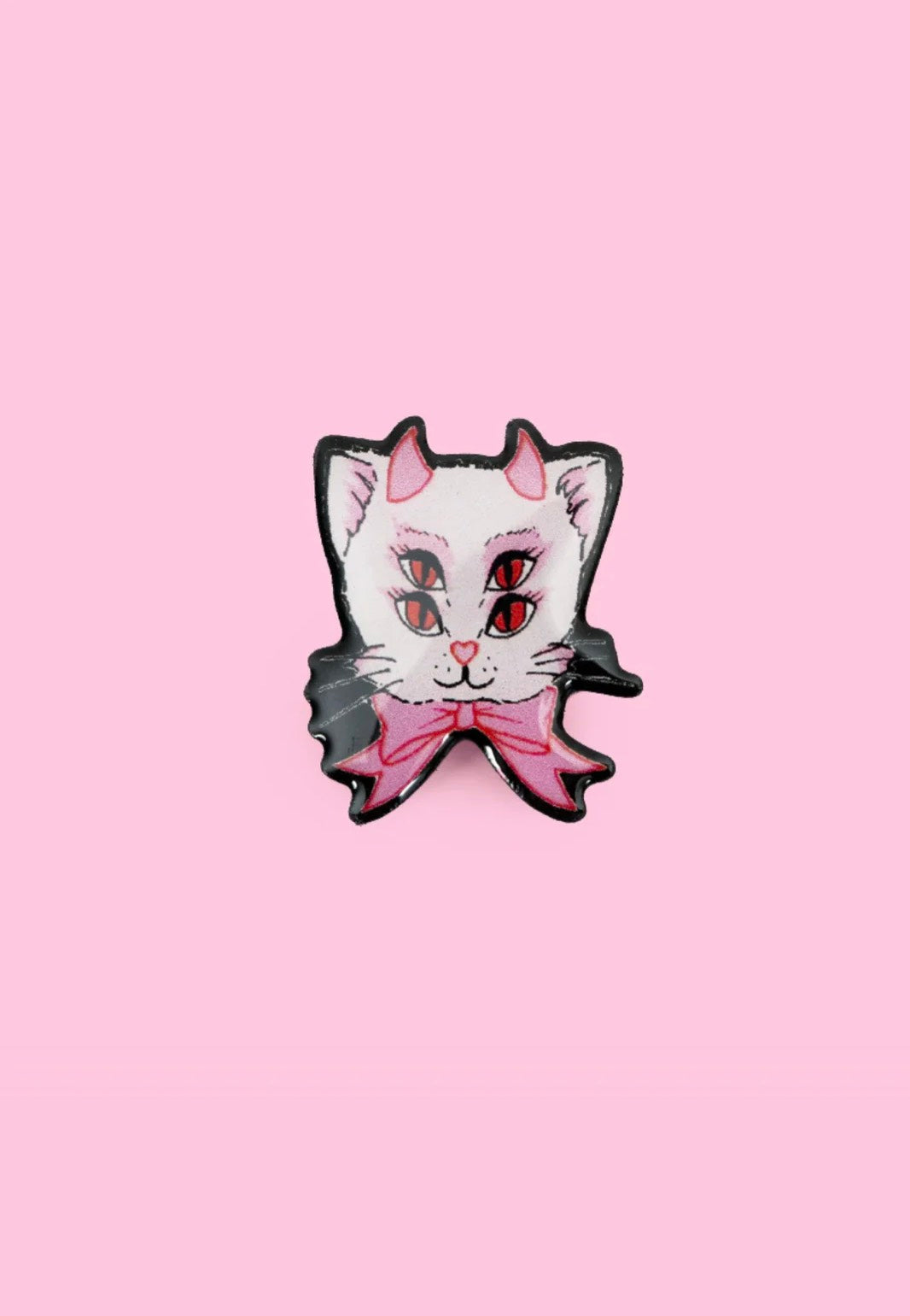 Hellbunny - 3 Eyed Kitty Multi  - Pin | Neutral-Image