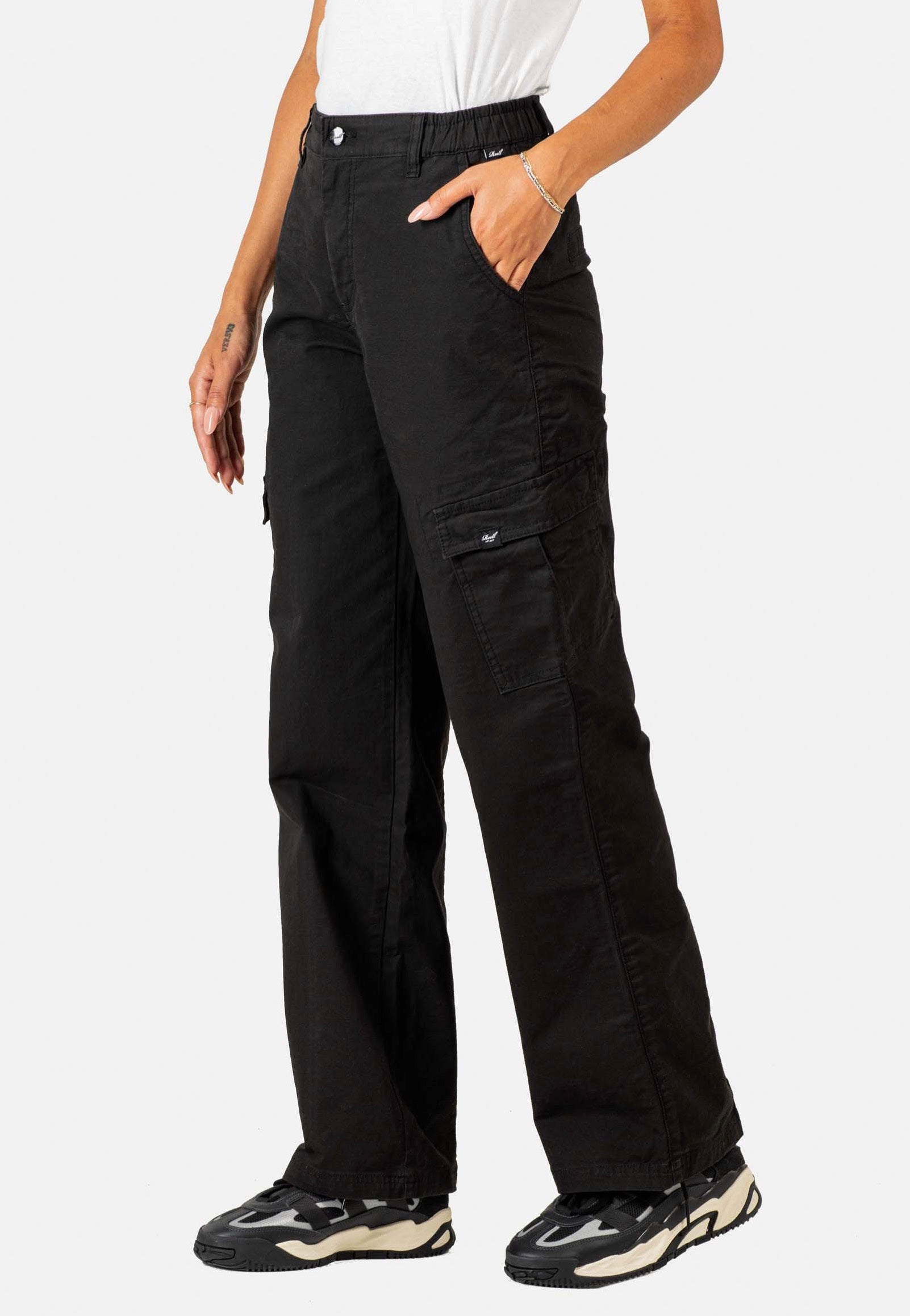 REELL - Women Marusha Cargo Black Canvas - Pants