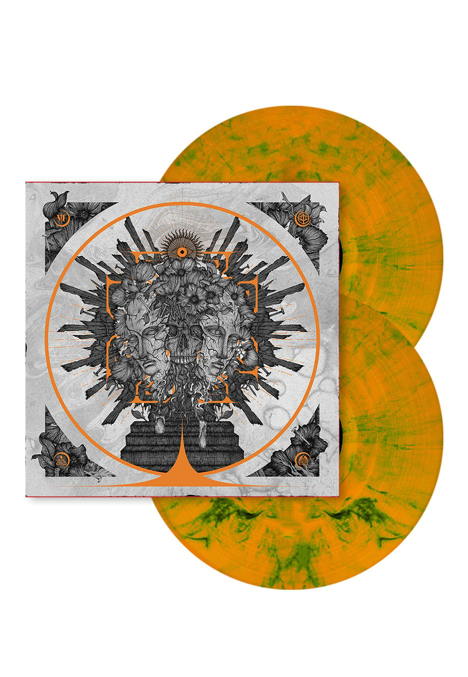 Bleed From Within - Shrine Orange + Dark Green - Marbled 2 Vinyl