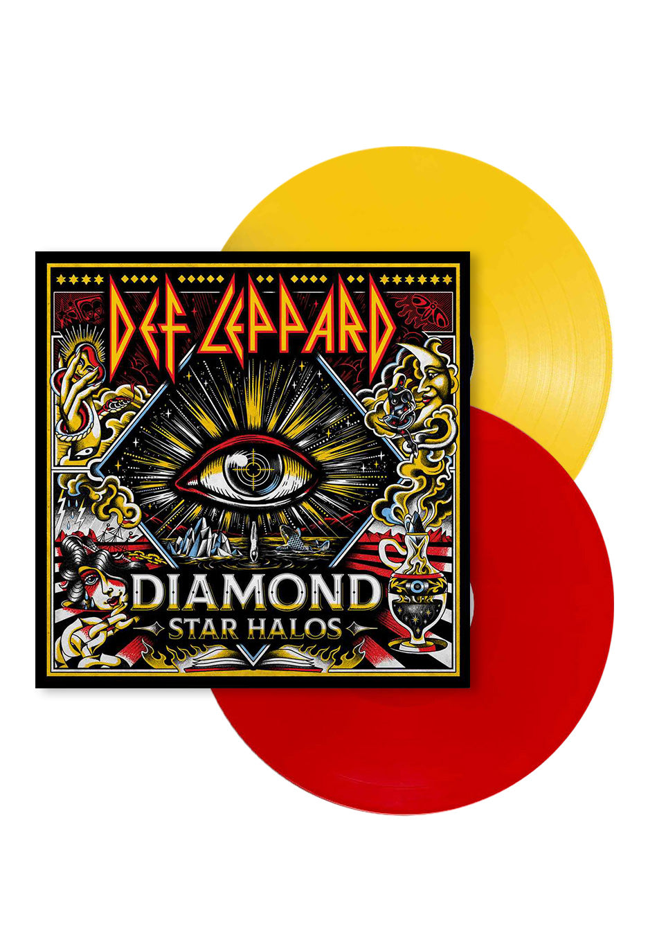 Def Leppard - Diamond Star Halos Red / Yellow - Colored 2 Vinyl