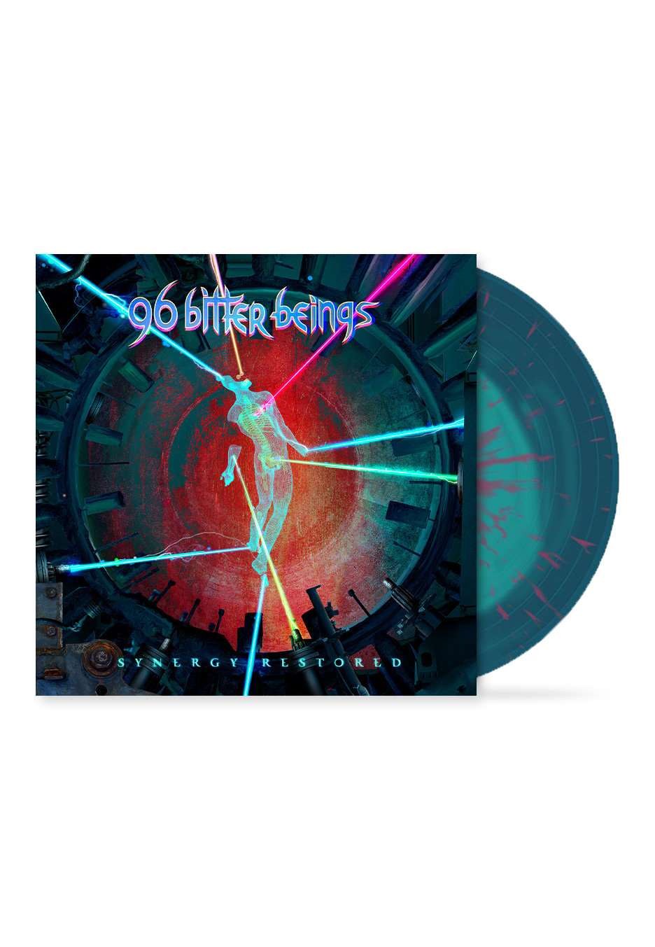 96 Bitter Beings - Synergy Restored Ltd. Green in Blue/Pink - Splattered Vinyl