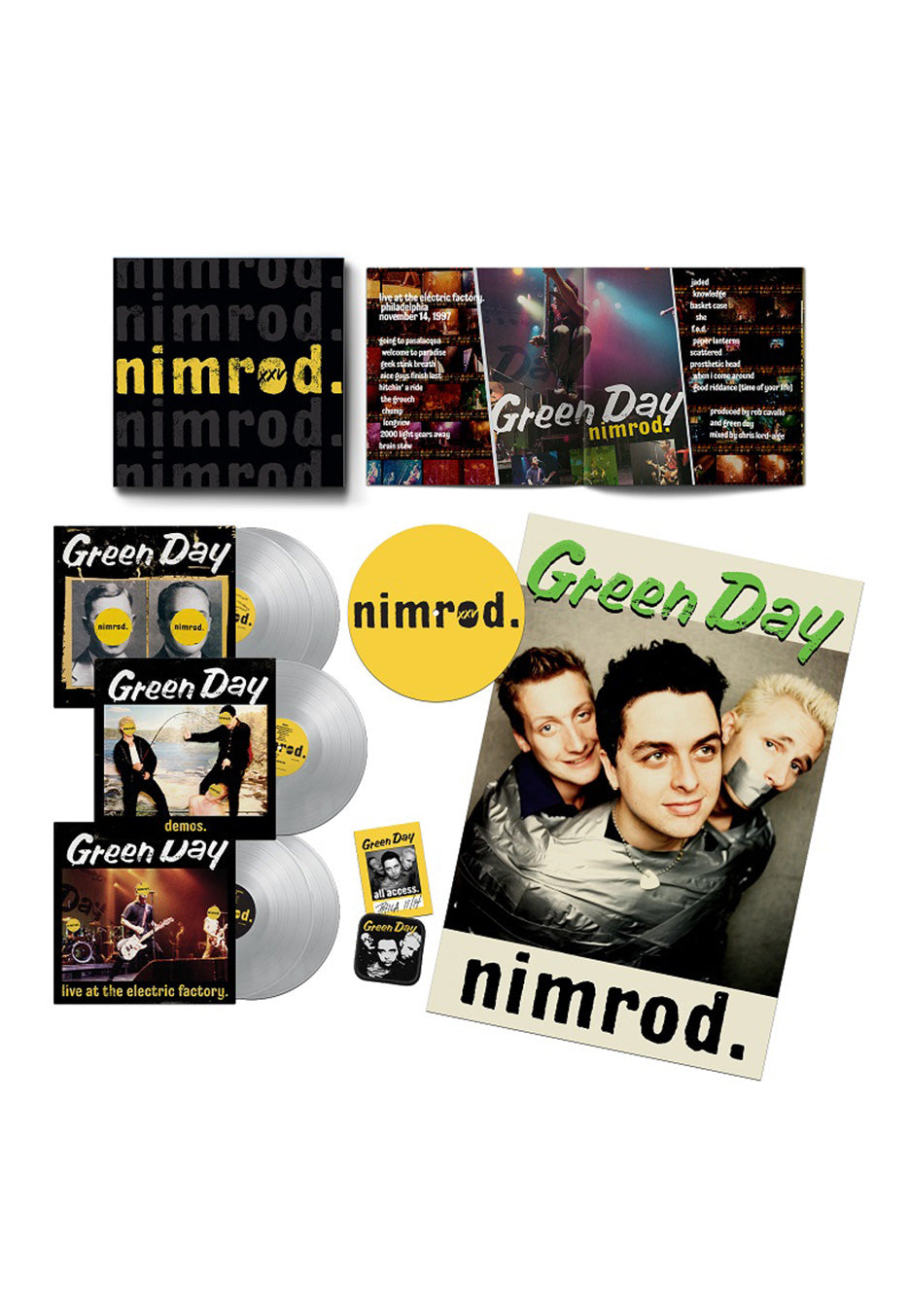 Green Day - Nimrod (25th Anniversary Edition) Silver - Colored 5 Vinyl Box