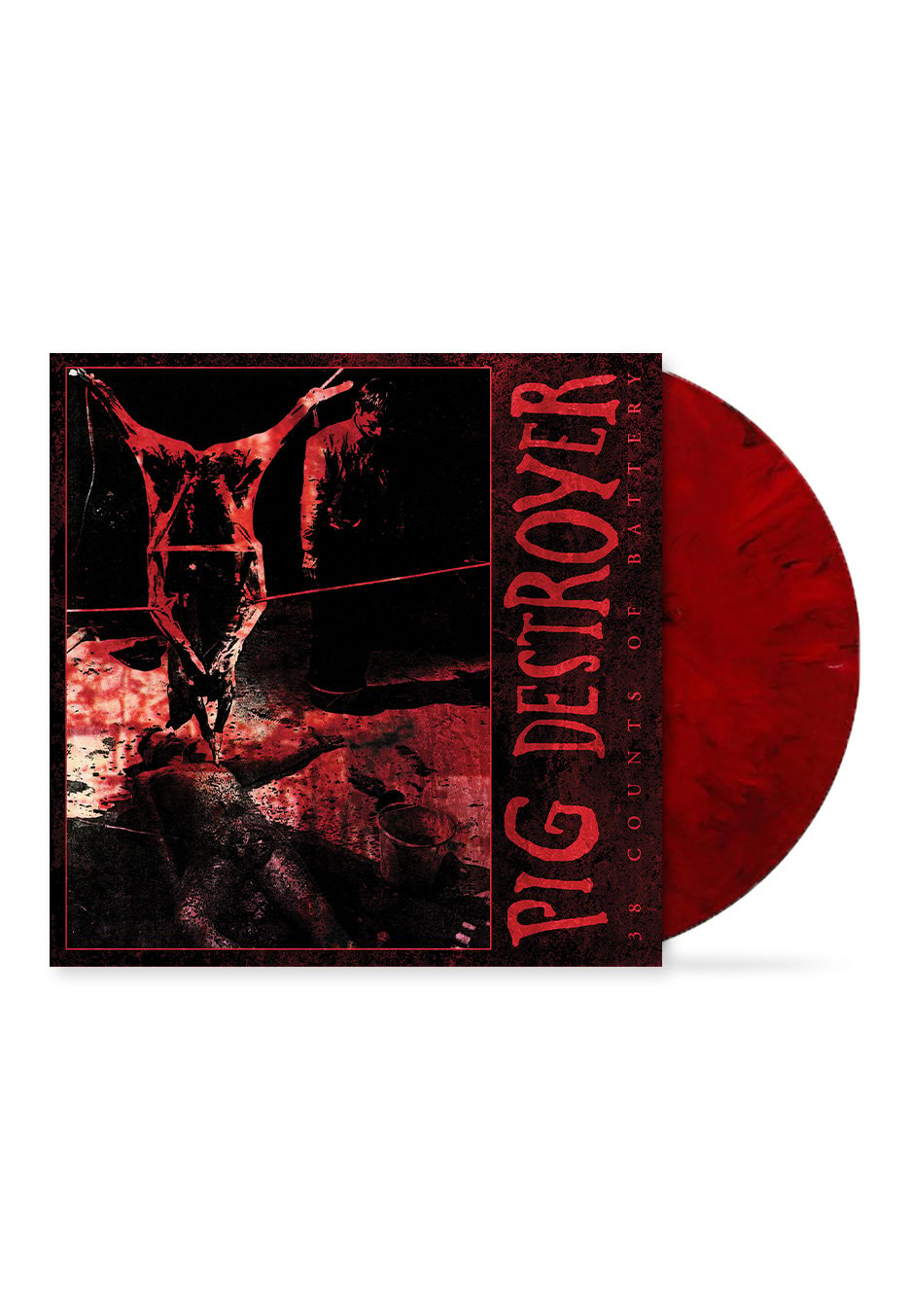 Pig Destroyer - 38 Counts Of Battery Red w/ Black Smoke - Colored Vinyl