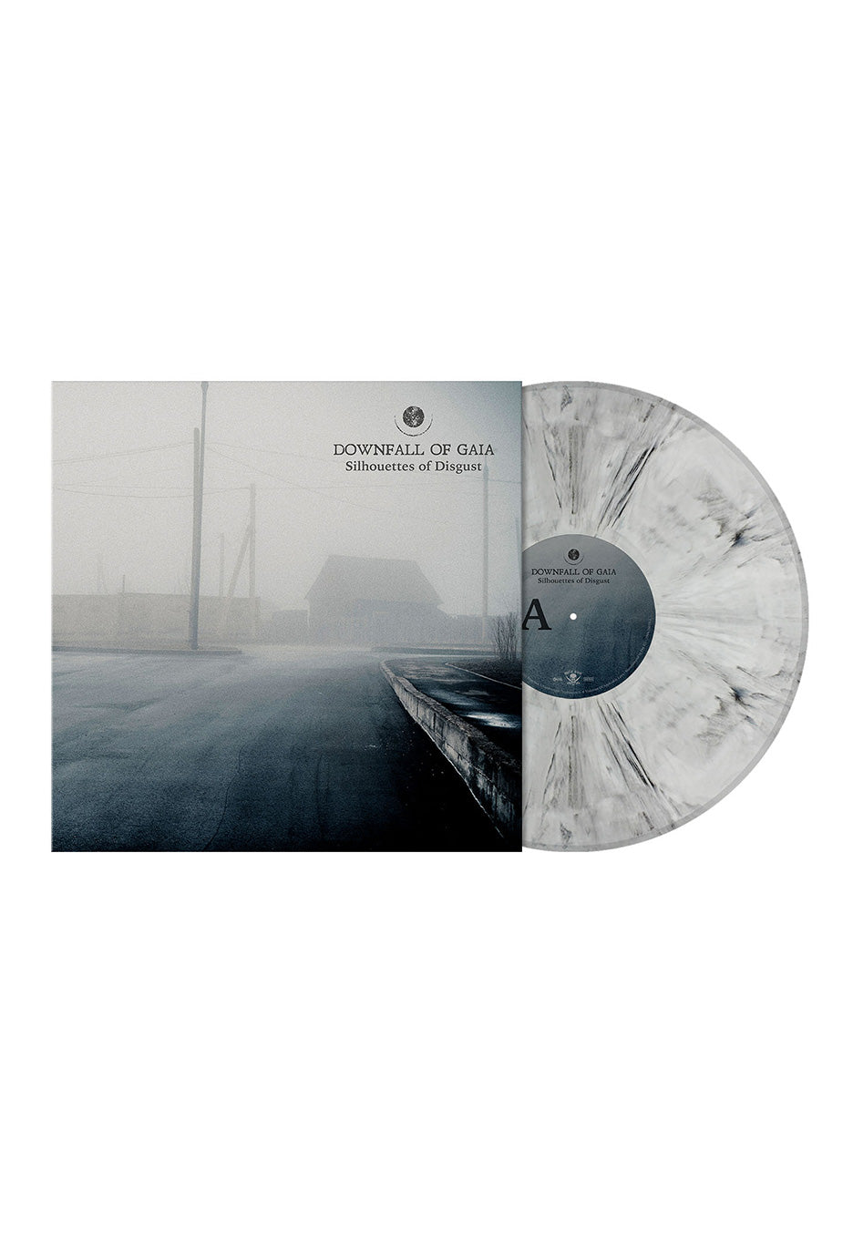 Downfall Of Gaia - Silhouettes Of Disgust Ltd. White Black - Marbled Vinyl