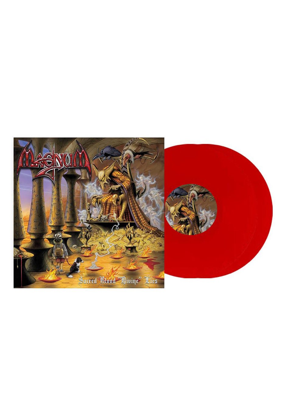 Magnum - Sacred Blood "Divine" Lies Solid Red - Colored 2 Vinyl
