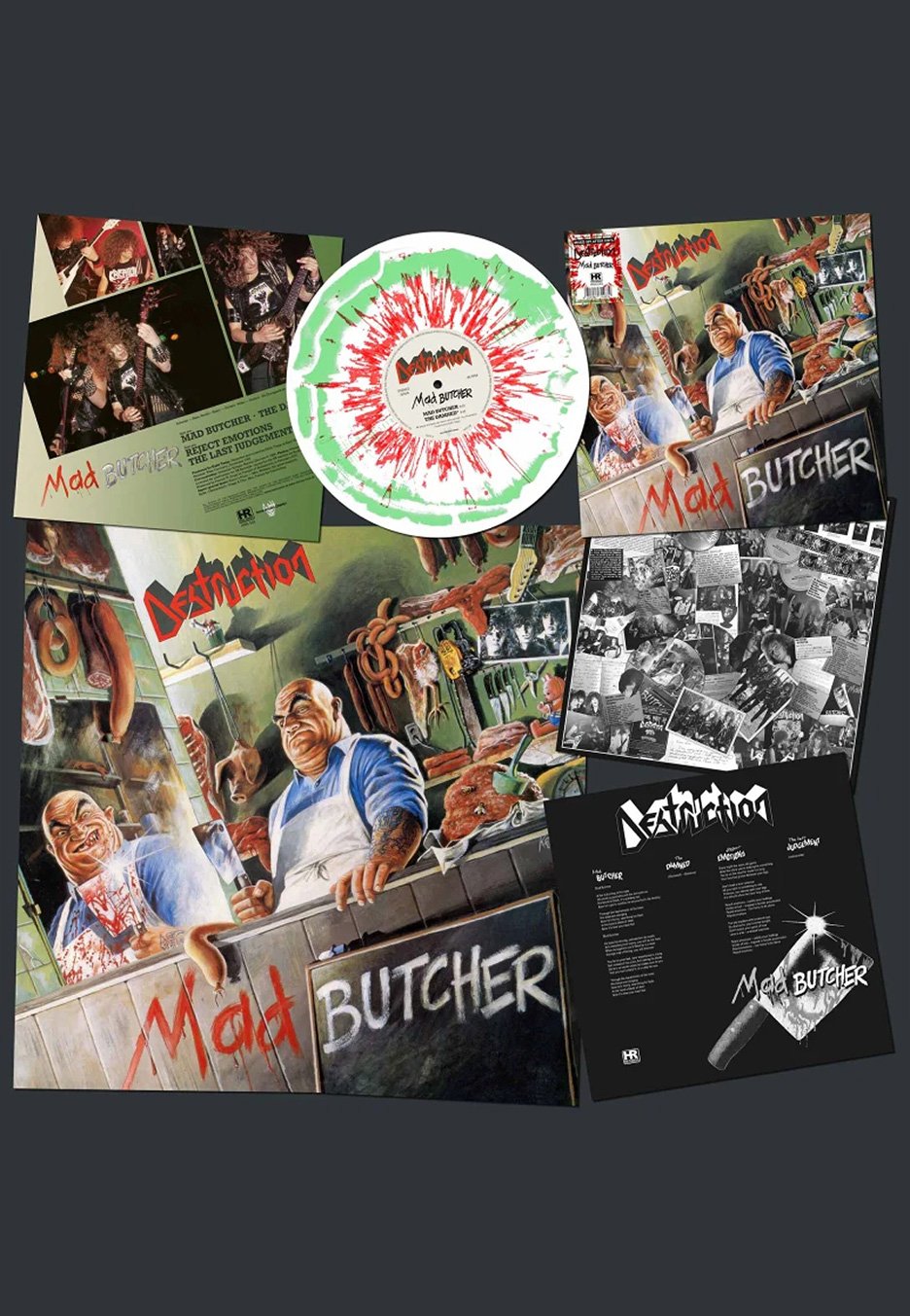 Destruction - Mad Butcher Ltd. White/Doublemint w/ Red - Splattered Vinyl