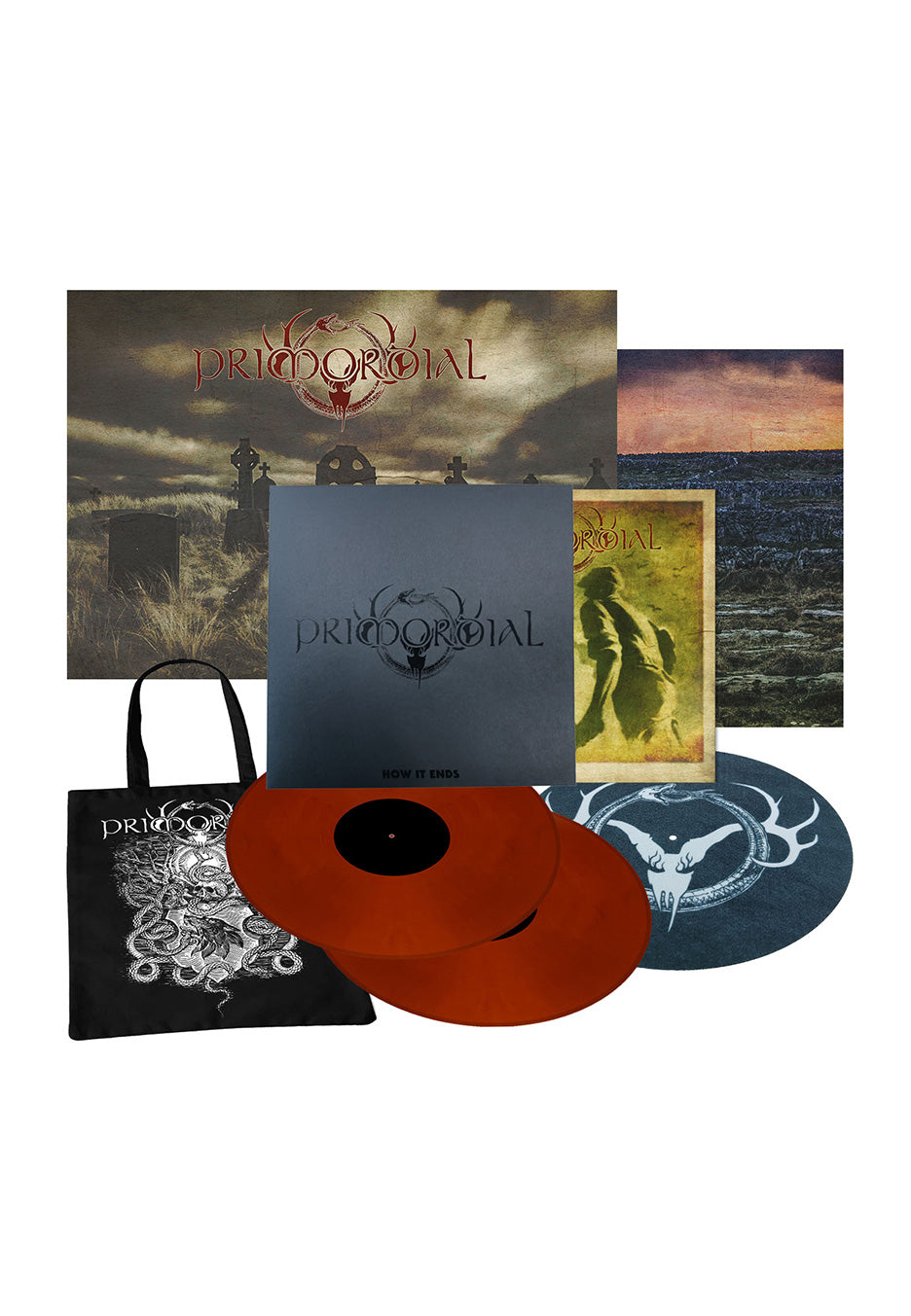 Primordial - How It Ends (Special Edition) Brick Red - Marbled 2 Vinyl Boxset | Neutral-Image