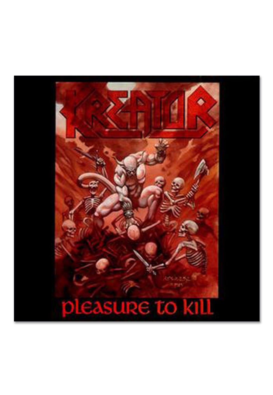 Kreator- Pleasure To Kill White w/ Red Splatter - Colored Vinyl