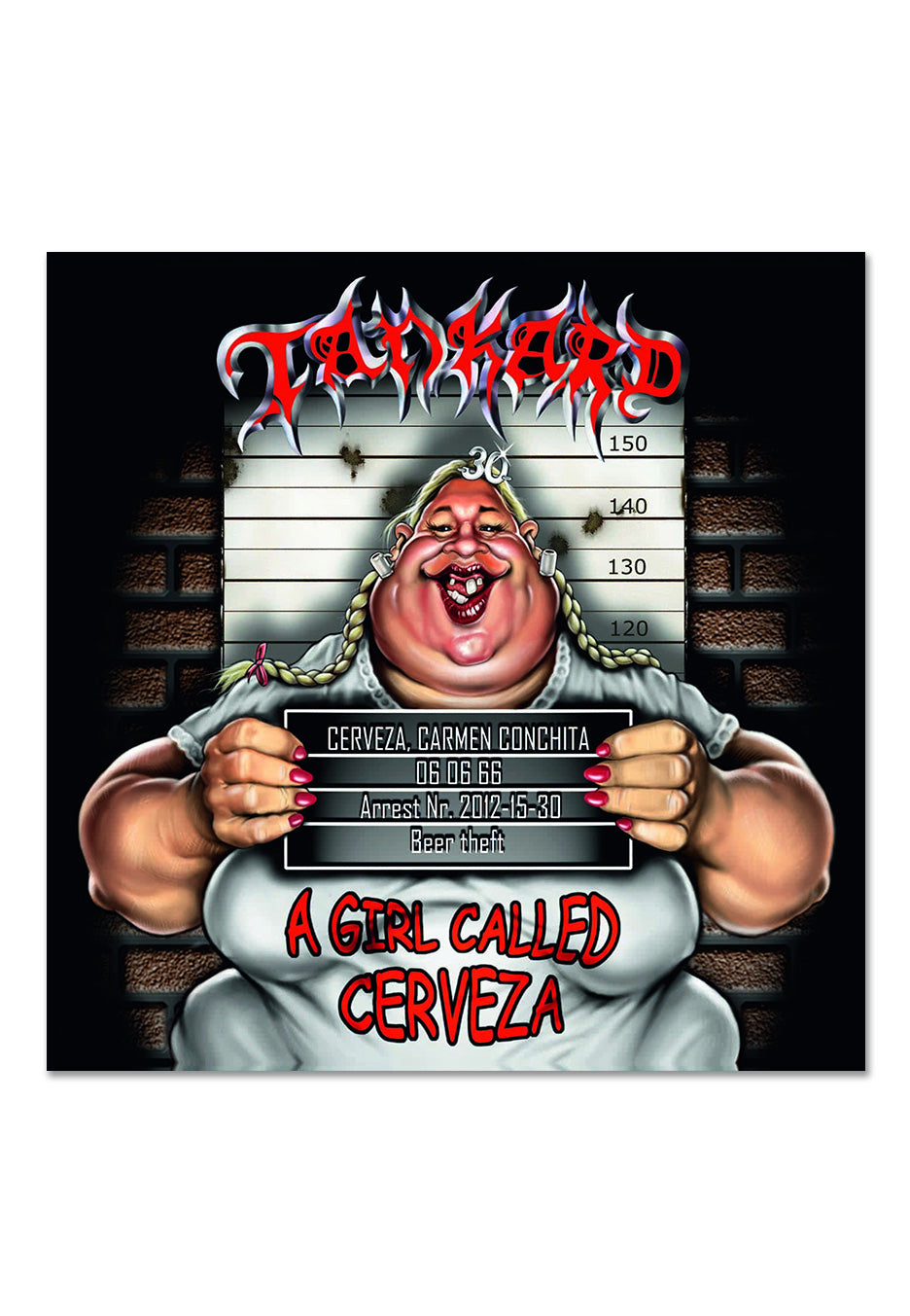 Tankard - A Girl Called Cerveza Ltd. White w/ Black/Red - Splattered 2 Vinyl