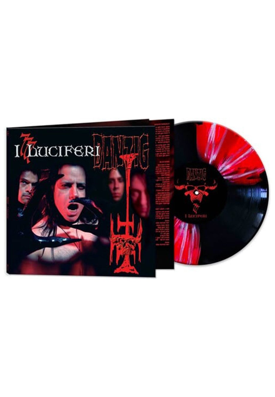 Danzig - 777: I Luciferi Ltd. Red/Black Butterfly Burst w/ White Splatter - Colored Vinyl