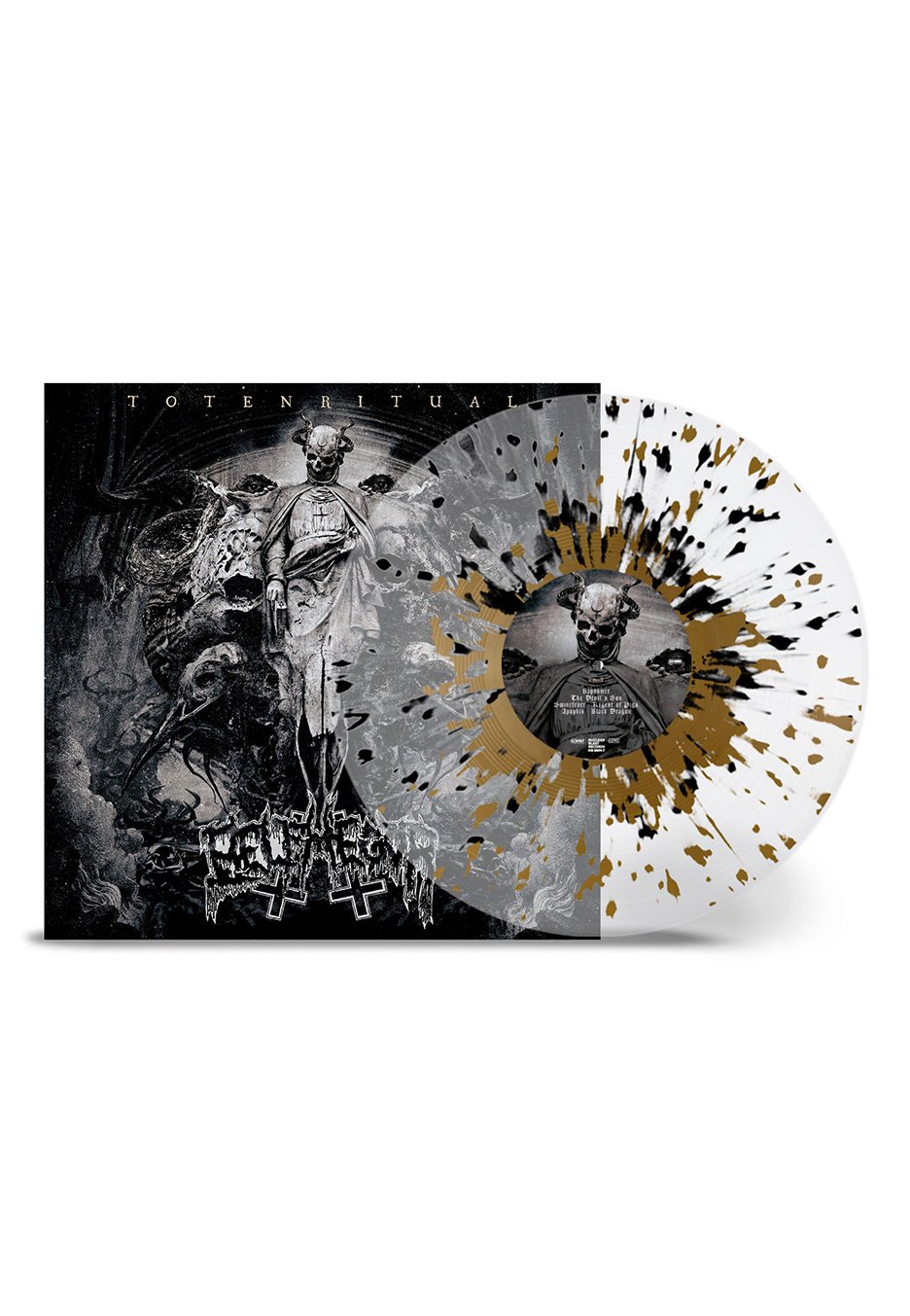 Belphegor - Totenritual Ltd. Crystal Clear w/ Black/Gold - Splattered Vinyl