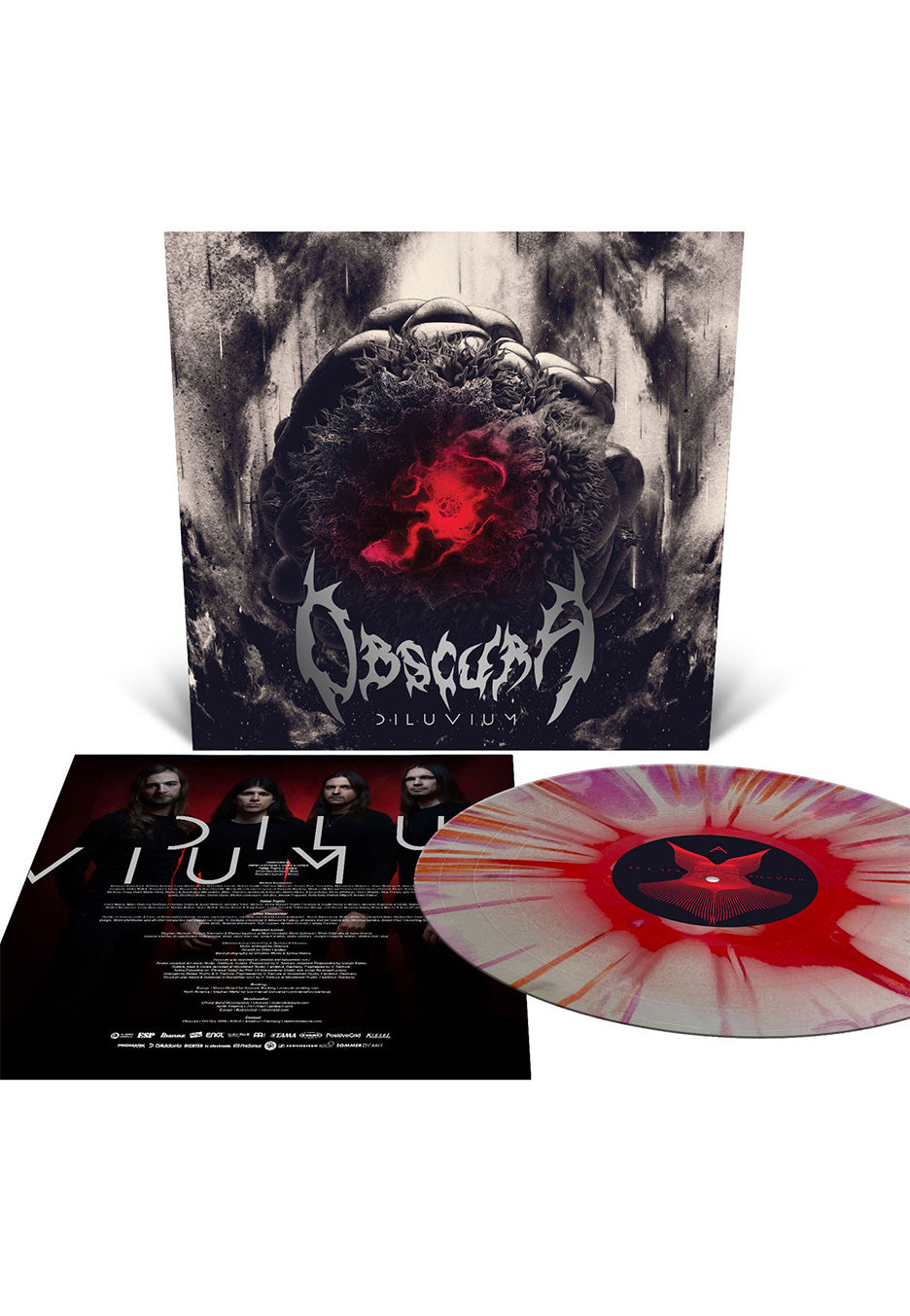 Obscura - Diluvium Silver w/ Red and Purple - Splattered Vinyl