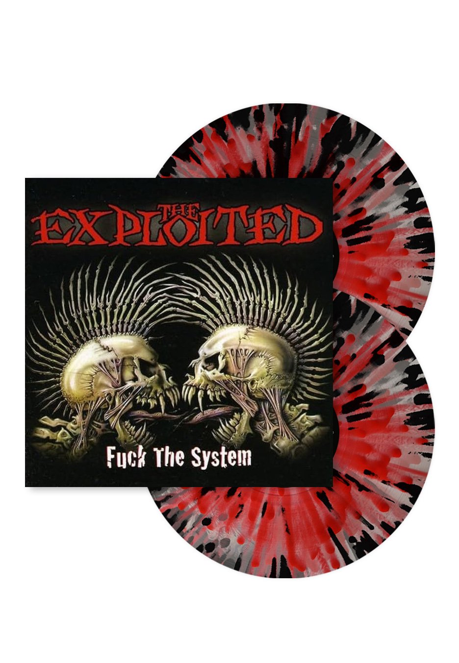 The Exploited - Fuck The System Transparent Red/Black Ltd. - Splatter 2 Vinyl