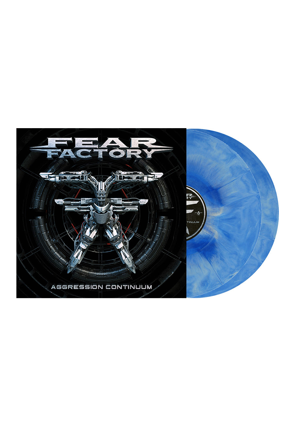 Fear Factory - Aggression Continuum Ltd. Ocean Blue/White - Marbled 2 Vinyl