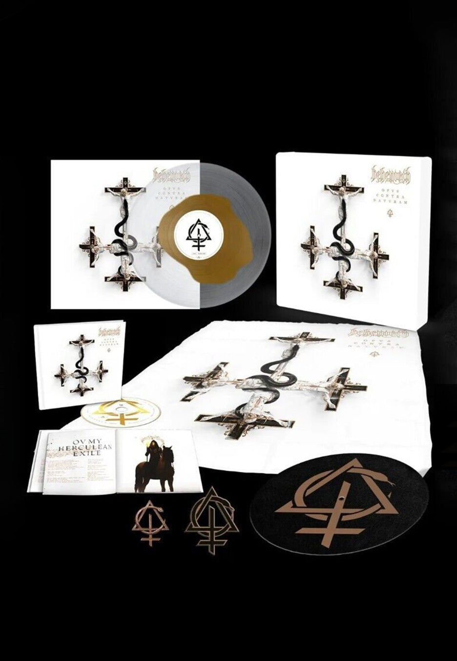 Behemoth - Opvs Contra Natvram Ltd. Clear w/ Gold Yolk - Colored Vinyl + CD Boxset