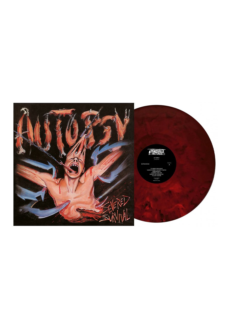 Autopsy - Severed Survival (35th Anniversary - Red Cover) Ltd. Red/Black - Marbled Vinyl