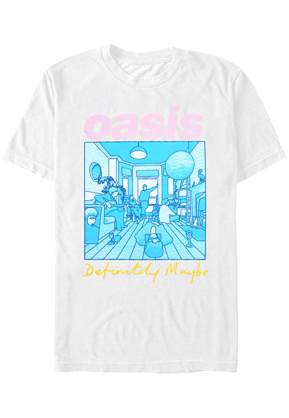 Oasis - Definitely Maybe Illustration Colour White - T-Shirt | Neutral-Image