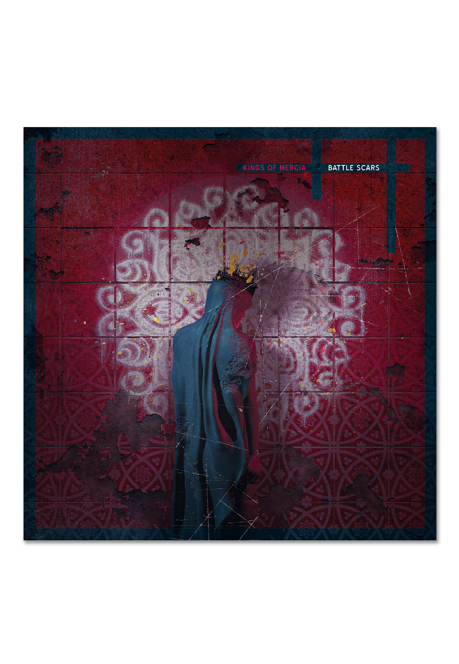 Kings Of Mercia - Battle Scars Ltd. Milky White w/ Pink - Splattered Vinyl | Neutral-Image