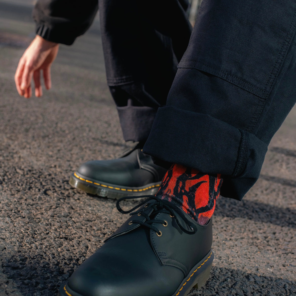 Dr. Martens - Vegan 1461 Black Felix Rub Off - Shoes | Nuclear Blast