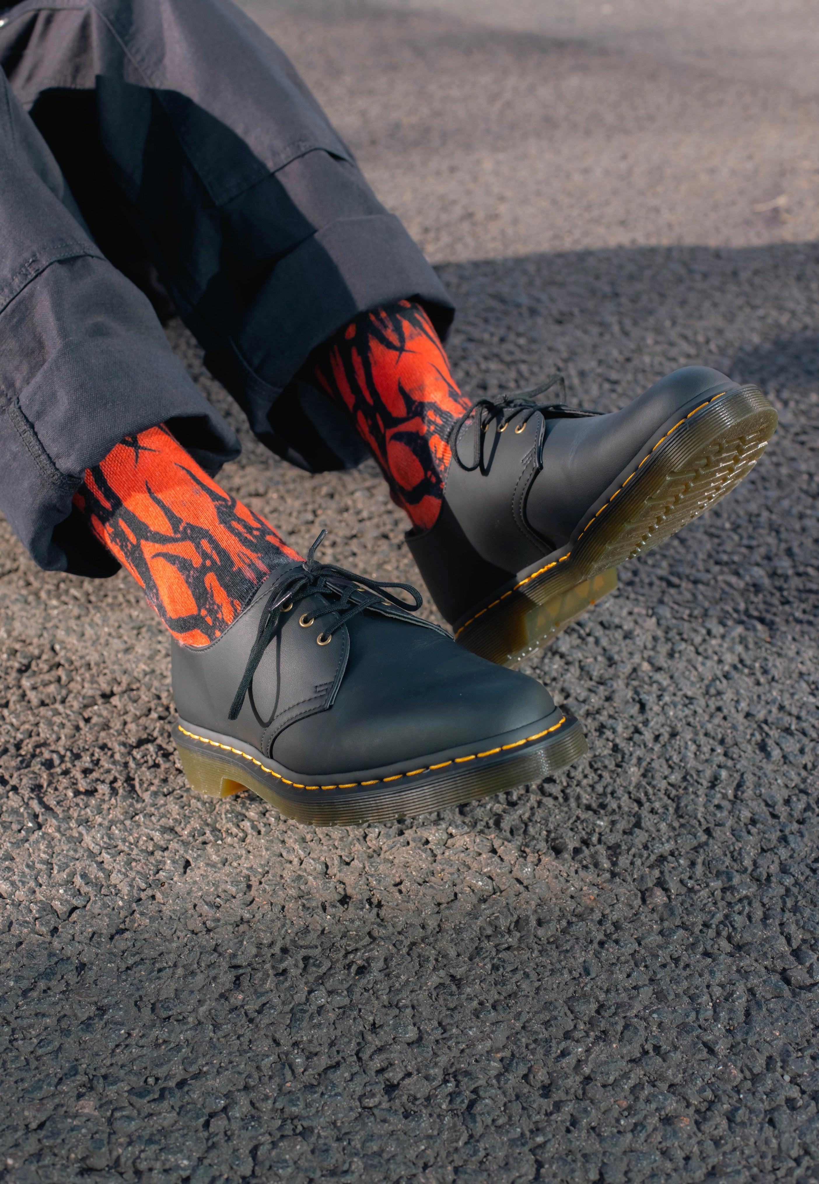 Dr. Martens - Vegan 1461 Black Felix Rub Off - Shoes | Nuclear Blast