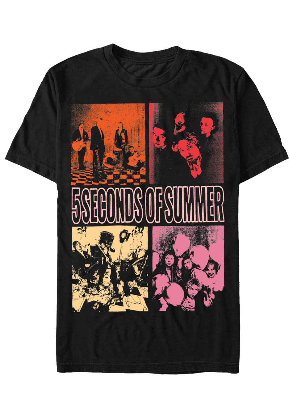 5 Seconds Of Summer - Colour 4 Square - T-Shirt | Neutral-Image