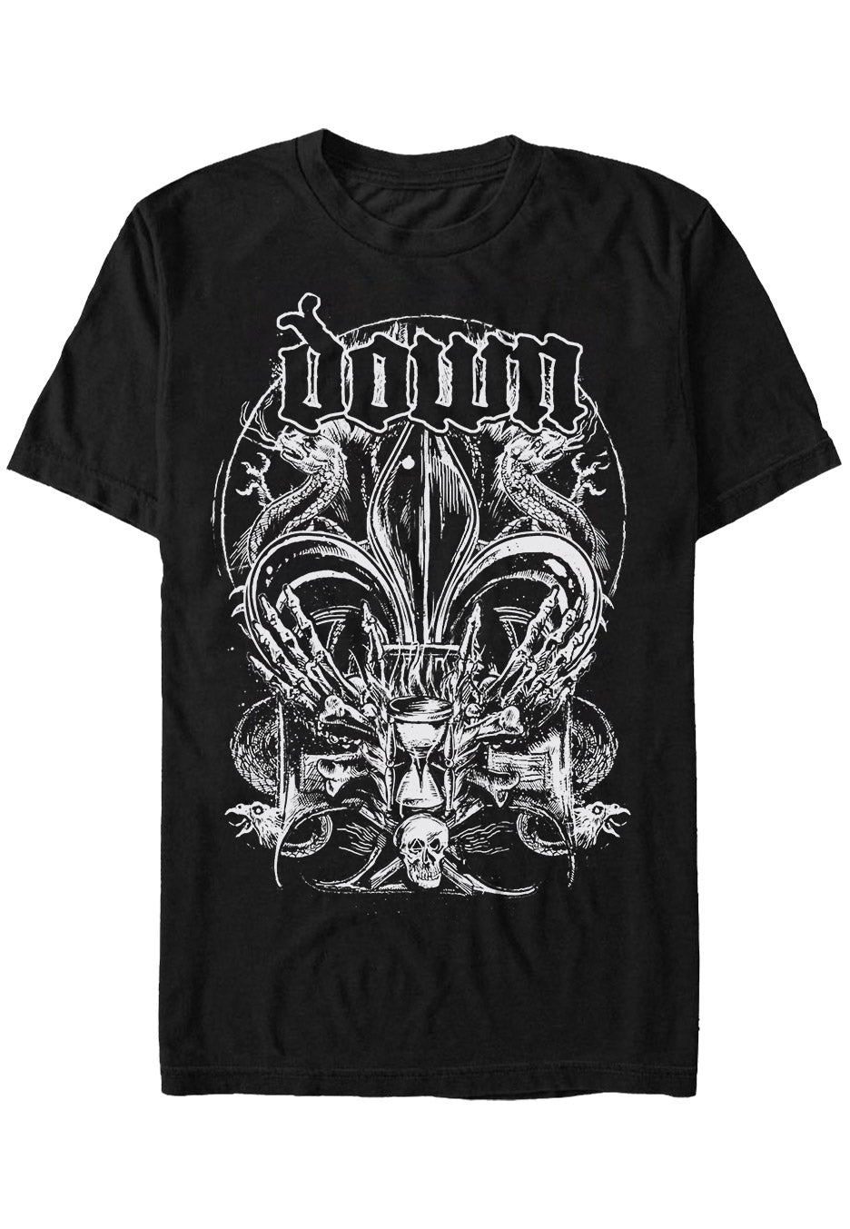Down - White Fleur De Lys Crest - T-Shirt | Neutral-Image