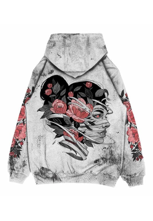 Stay Cold Apparel - Dead Bloom Acid Oversized  - Hoodie | Neutral-Image