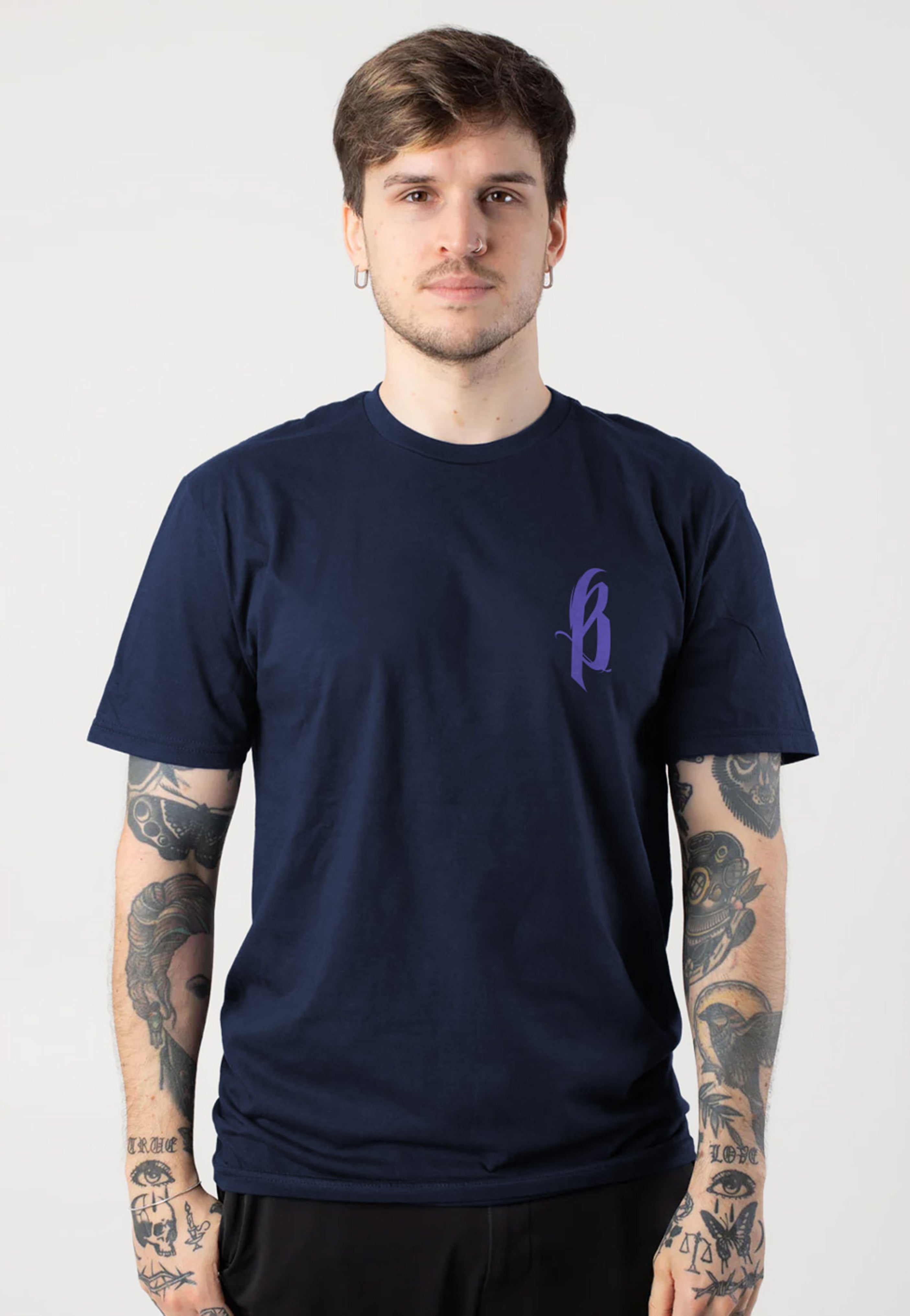 Breakdown Of Sanity - Purple Girl Navy T-Shirt - Special Pack