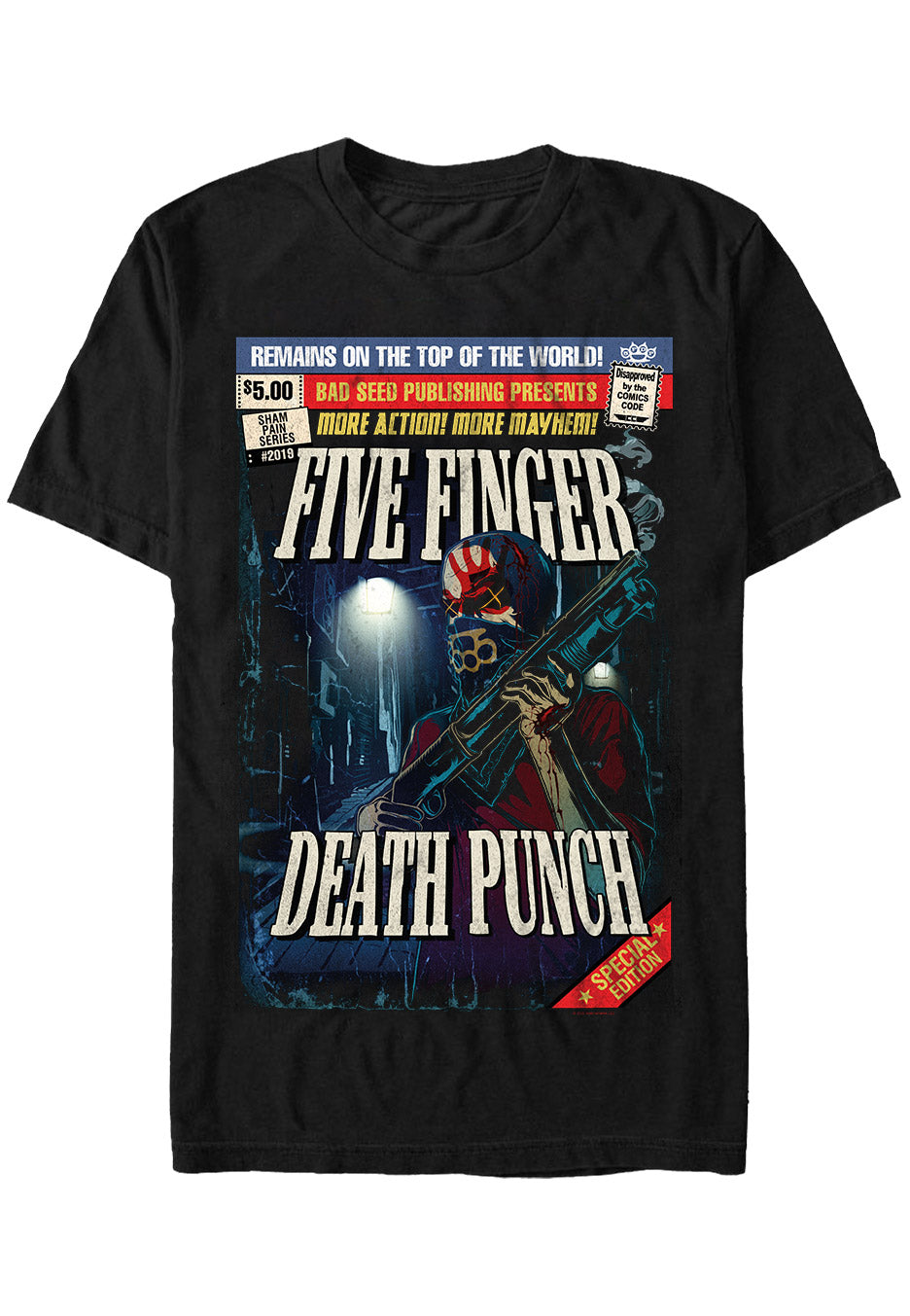 Five Finger Death Punch - Comic Cover - T-Shirt | Neutral-Image