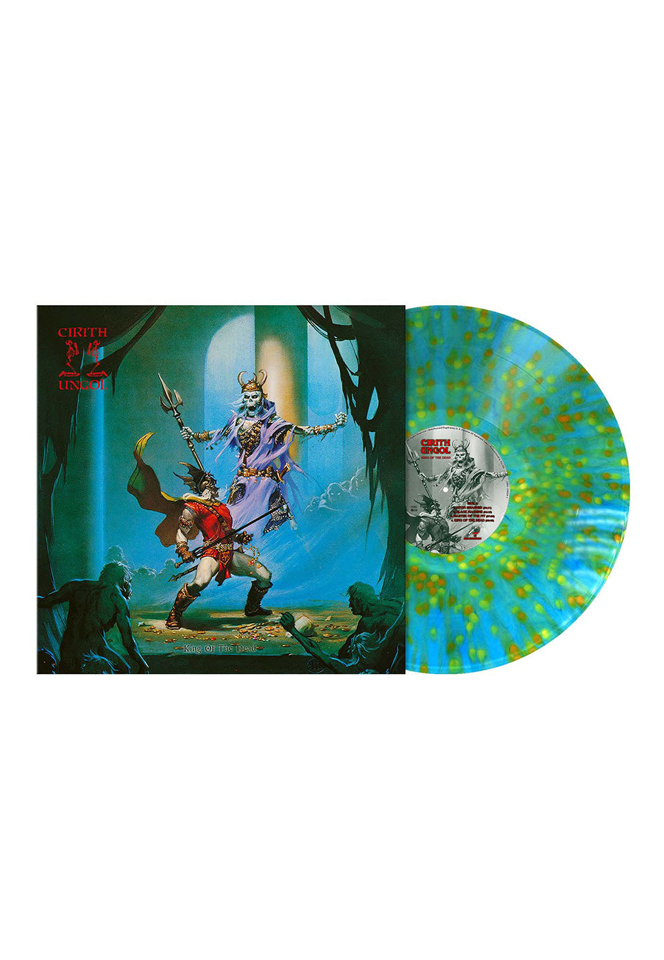 Cirith Ungol - King Of The Dead Ltd. Ice Blue w/ Orange/Yellow - Splattered Vinyl | Neutral-Image