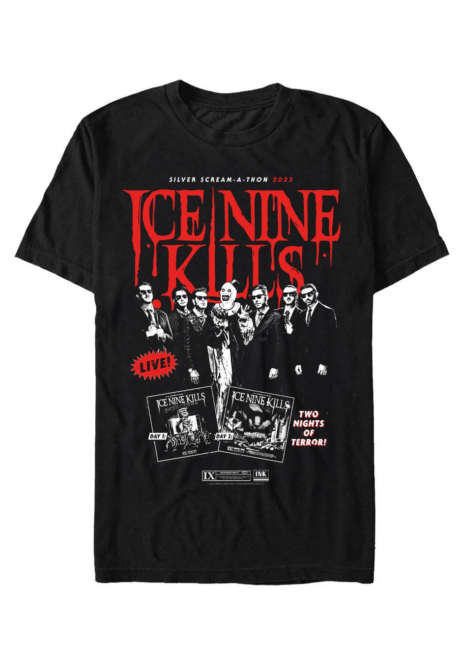 Ice Nine Kills - Screamathon 2025 Tour - T-Shirt | Neutral-Image