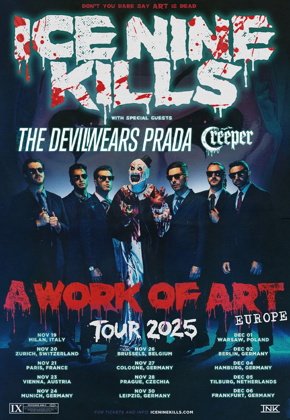 Ice Nine Kills - 30.11.2025 Leipzig Stehplatz - Ticket | Neutral-Image