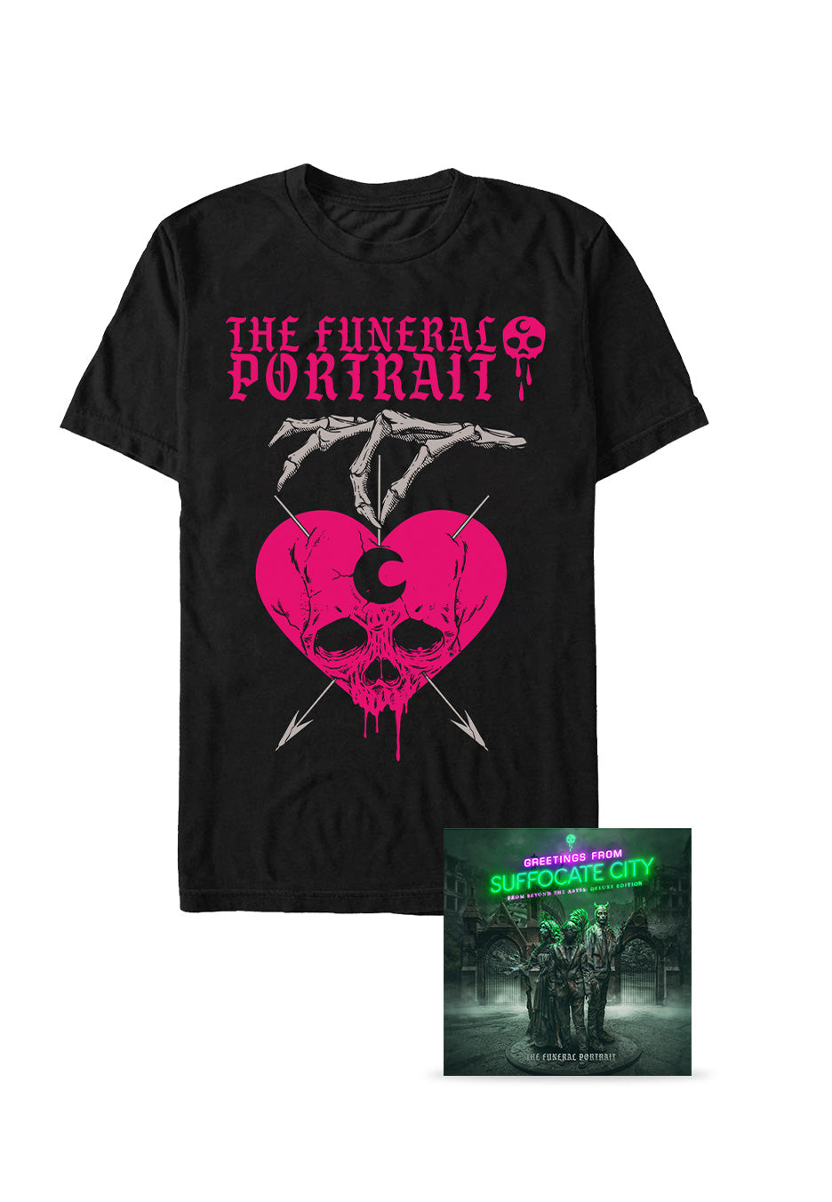 The Funeral Portrait - Greeting From Suffocate City (Deluxe) Valentines T-Shirt - Special Pack
