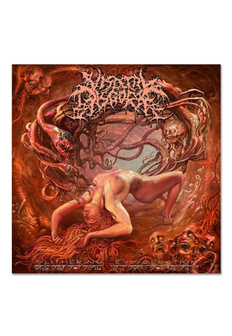 Visceral Disgorge - Slithering Evisceration Ltd. Pink In Clear w/ Red/Blue - Colored Vinyl | Neutral-Image