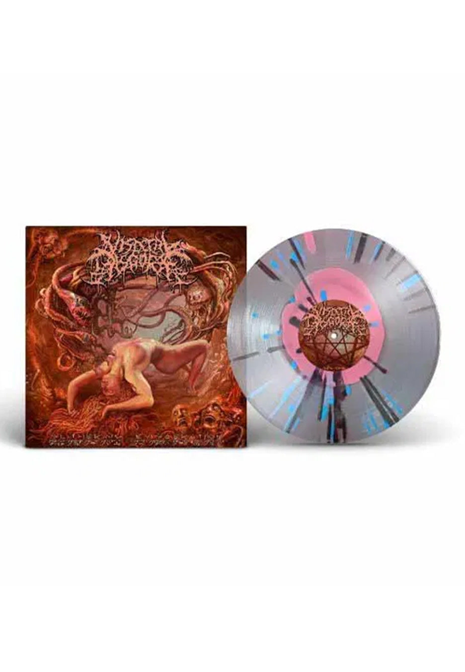 Visceral Disgorge - Slithering Evisceration Ltd. Pink In Clear w/ Red/Blue - Colored Vinyl | Neutral-Image