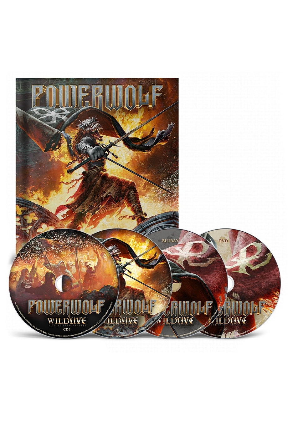 Powerwolf - Wildlive (Live At Olympiahalle) - Mediabook 2 CD + DVD + Blu Ray | Neutral-Image