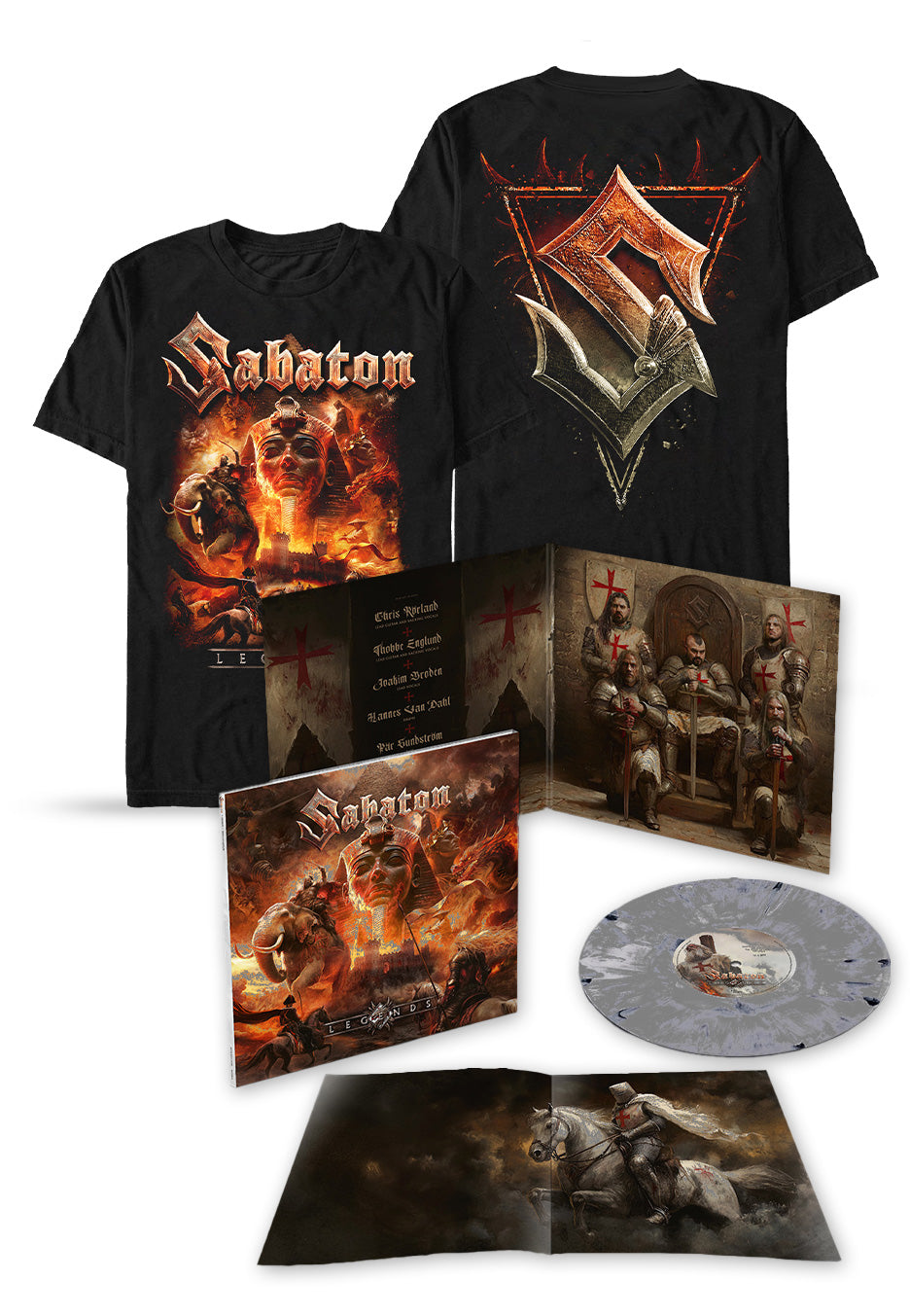 Sabaton - Legends Cover T-Shirt - Indie Exclusive Colored Vinyl Special Pack