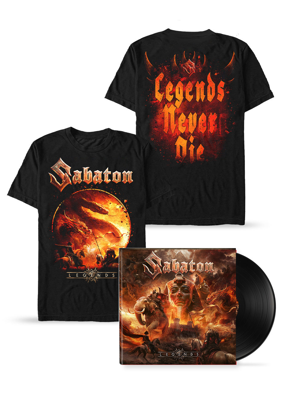 Sabaton - GAMESCOM 2025 Legends Never Die T-Shirt - Vinyl Special Pack