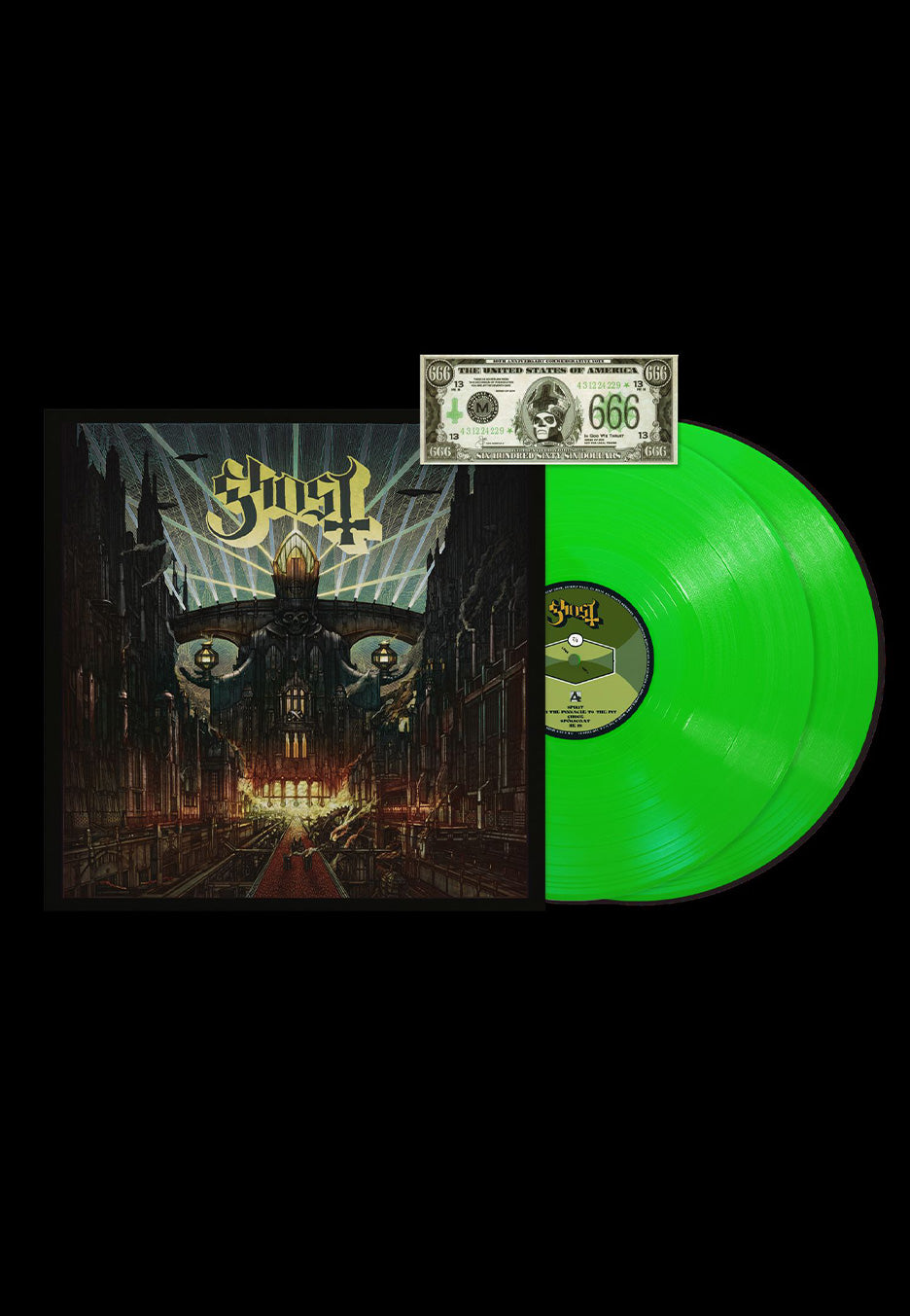 Ghost - Meliora Deluxe 10th Anniversary Neon Green - Colored 2 Vinyl | Neutral-Image