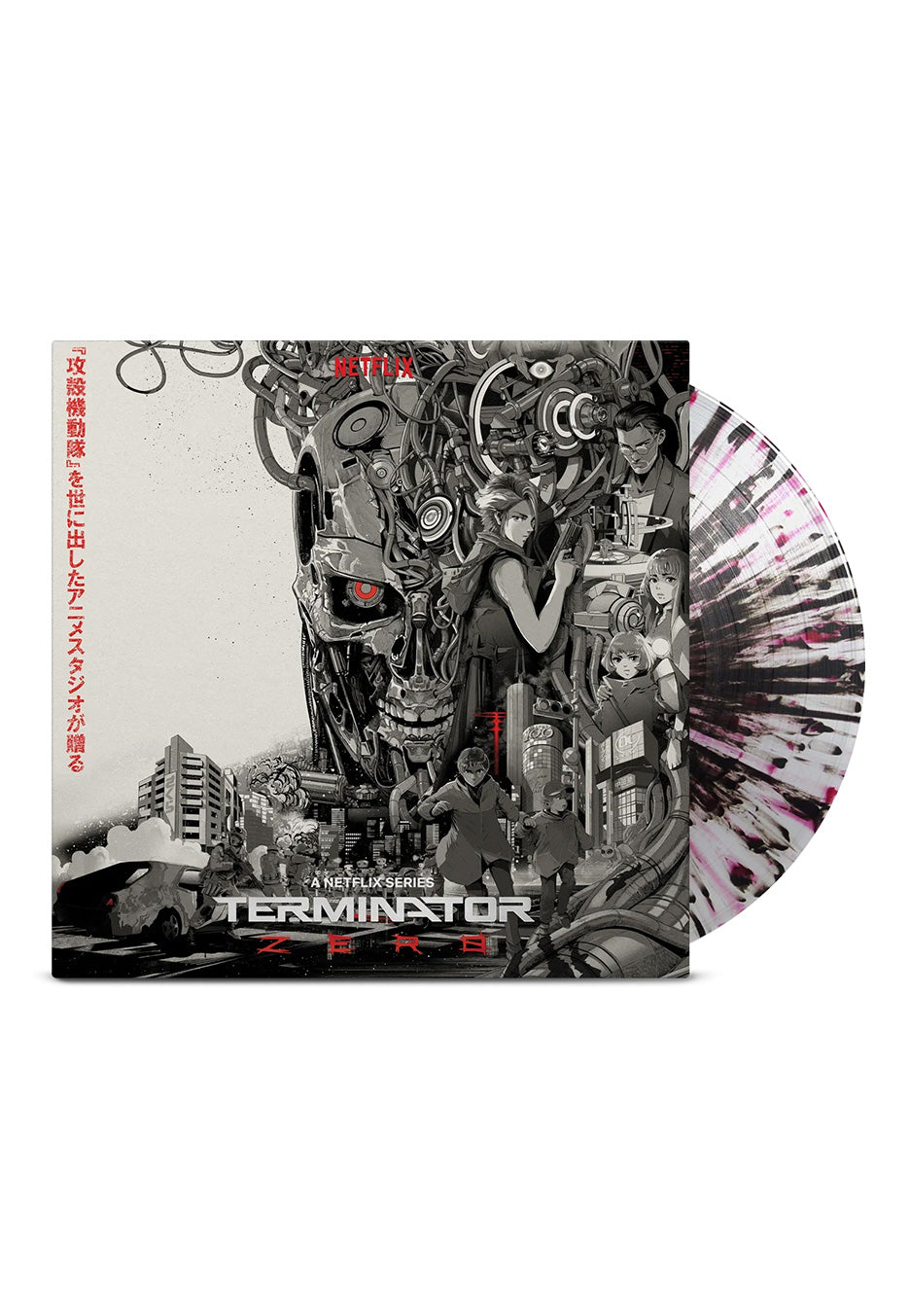 Terminator - Terminator Zero OST Ltd. Transparent w/ Black/Pink - Splattered Vinyl  | Neutral-Image