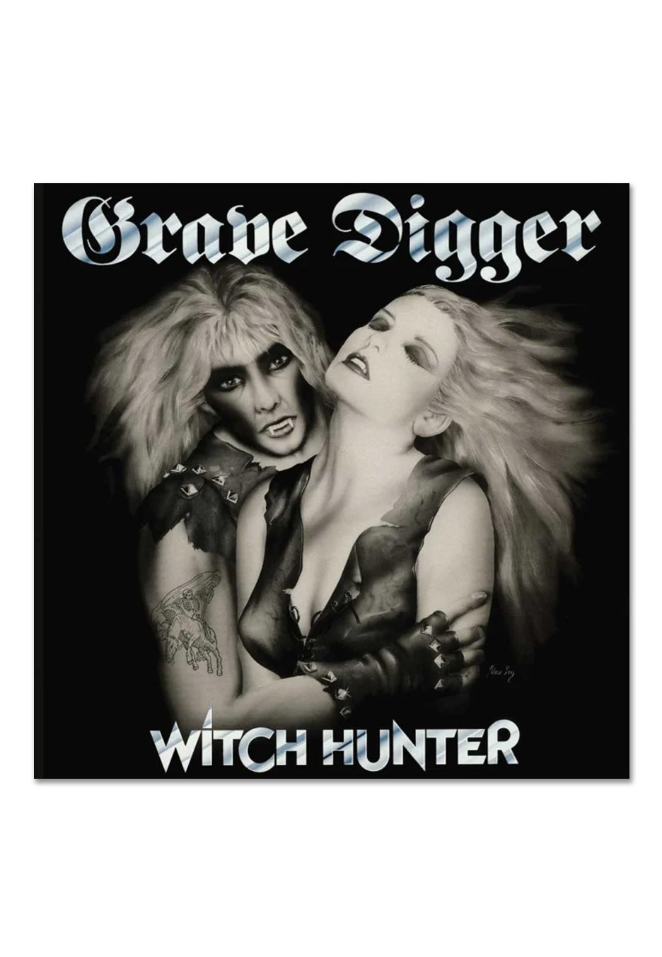 Grave Digger - Witch Hunter White w/ Black - Splattered Vinyl | Neutral-Image