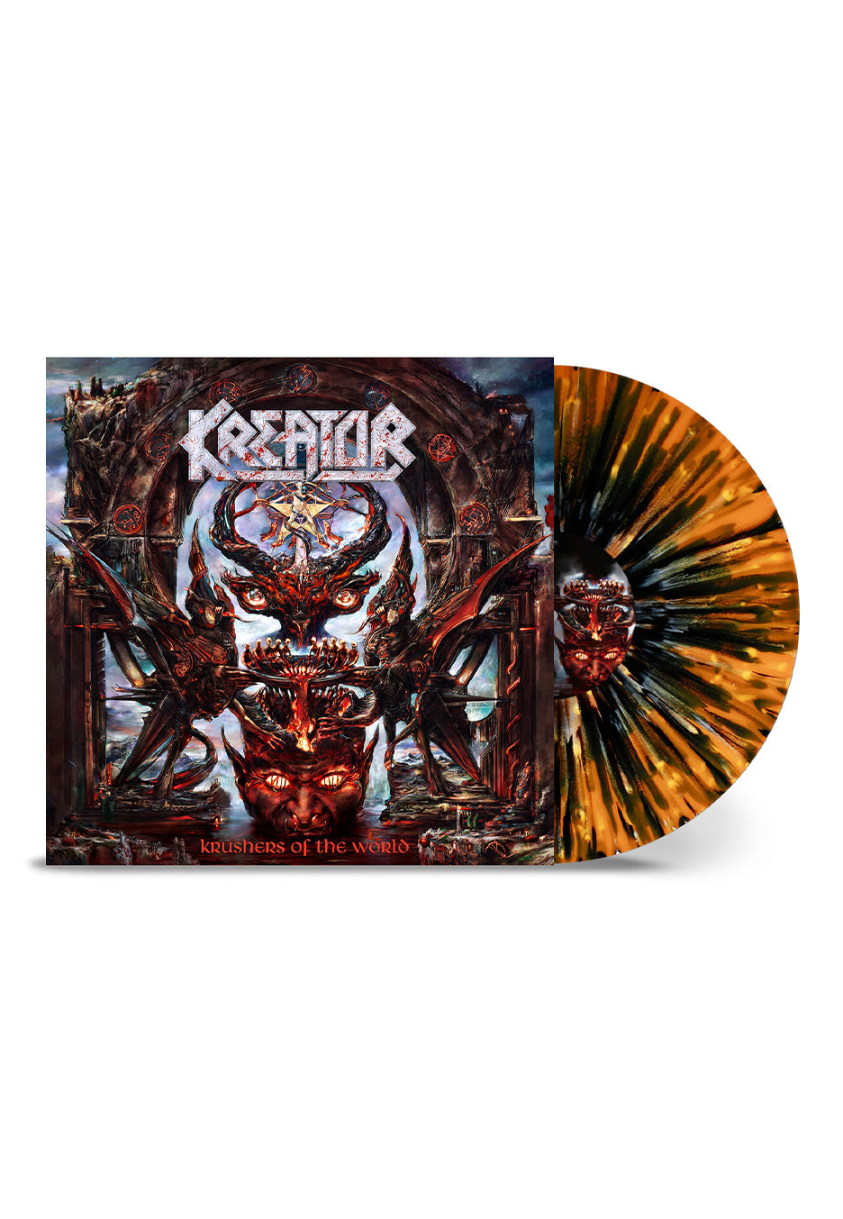 Kreator - Krushers Of The World Ltd. Orange/White/Black - Splattered Vinyl + Are You Ready To Kill - T-Shirt