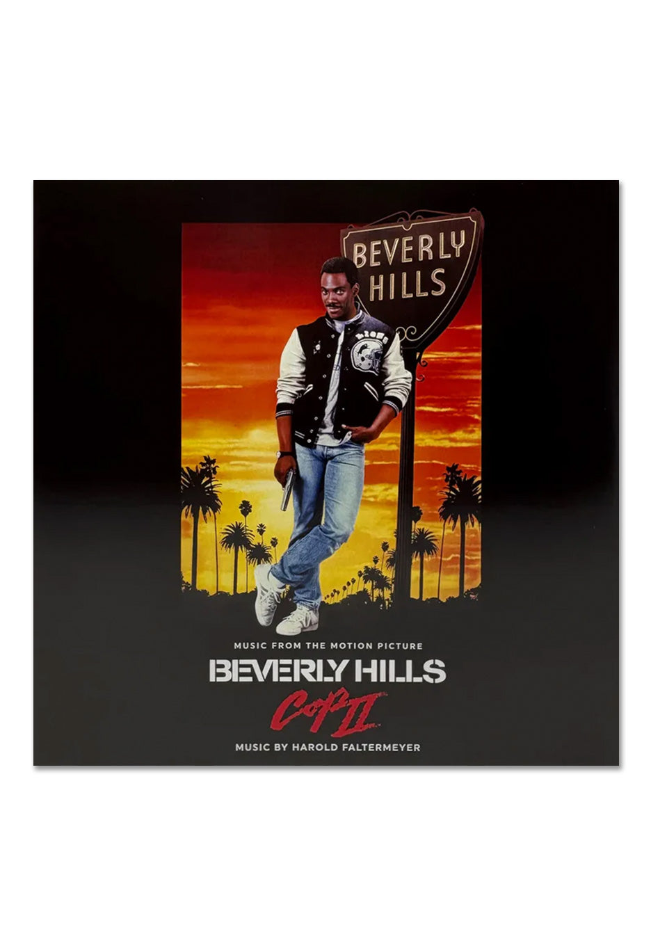 Beverly Hills Cop - Beverly Hills Cop 2 OST (Harold Faltermeyer) Ltd. Clear w/ Black/Red - Splattered 2 Vinyl | Neutral-Image