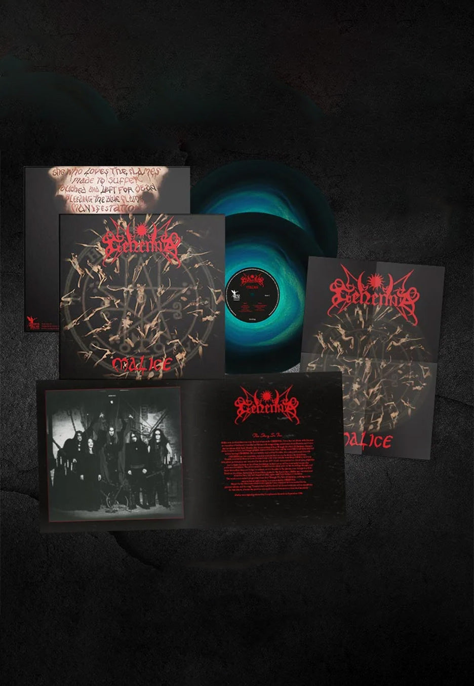 Gehenna - Malice (Our Third Spell) Ltd. Aqua Blue/Black - Colored 2 Vinyl | Neutral-Image