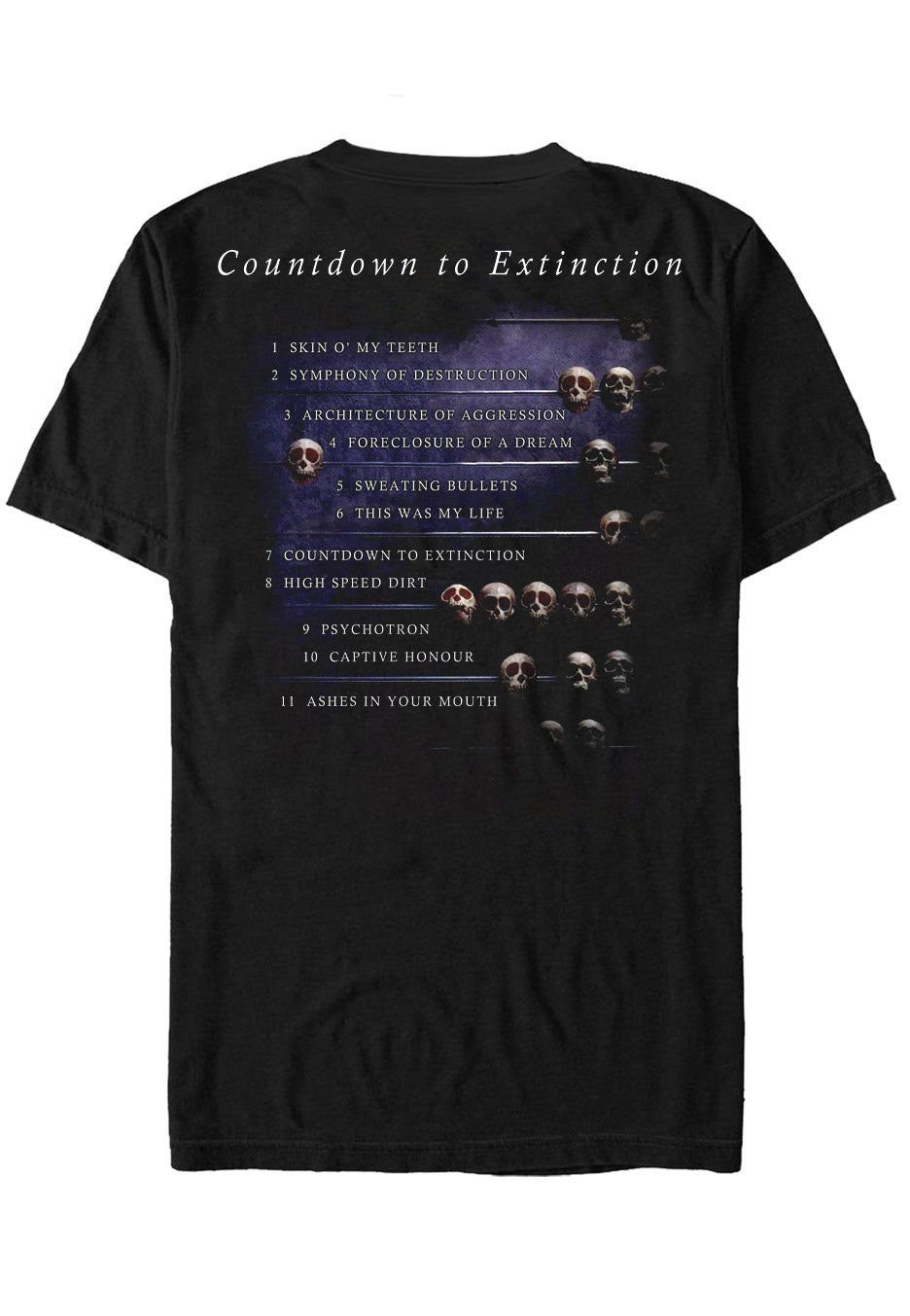 Megadeth - Countdown Tracklist - T-Shirt | Neutral-Image