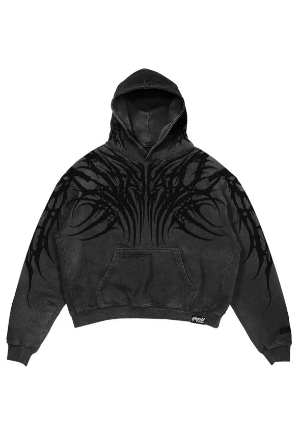 Stay Cold Apparel - Necroblade Heavy Oversized Black - Hoodie | Neutral-Image