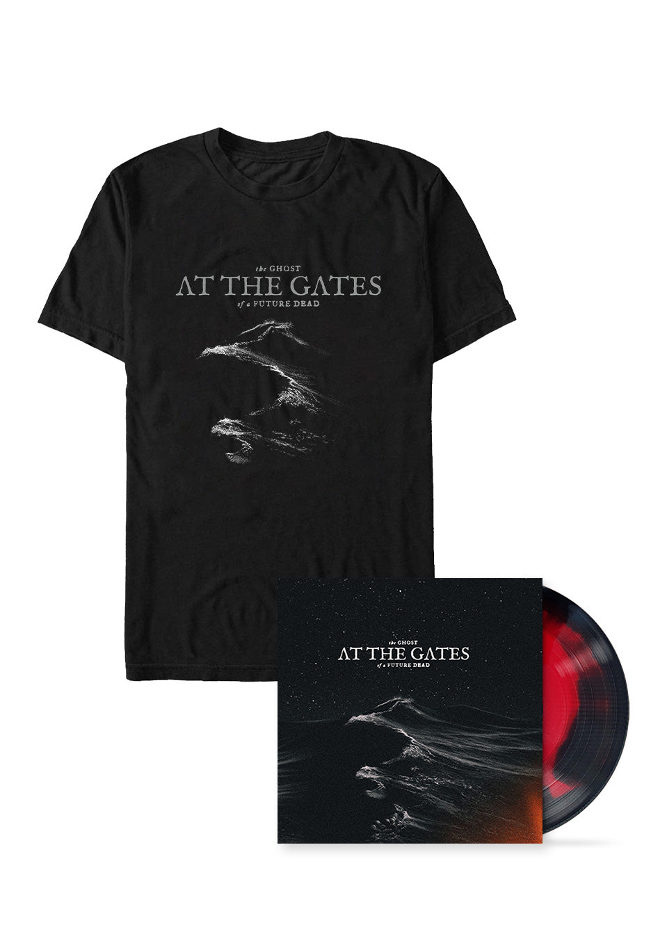 At The Gates - The Ghost Of A Future Dead Ltd. Red-Black Haze - Colored Vinyl + Silver Wave - T-Shirt