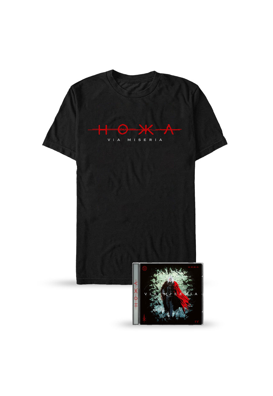 HOKKA - Via Miseria IV - CD + Logo - T-Shirt