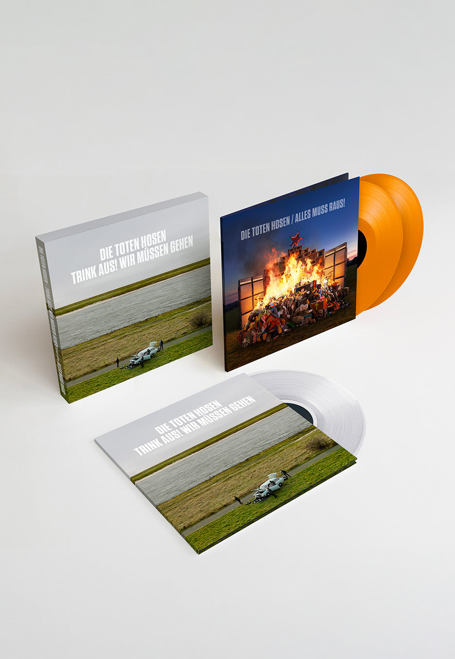 Die Toten Hosen - Trink aus, wir müssen Gehen! + Alles muss raus! Ltd. Orange + Clear - Colored 3 Vinyl | Neutral-Image