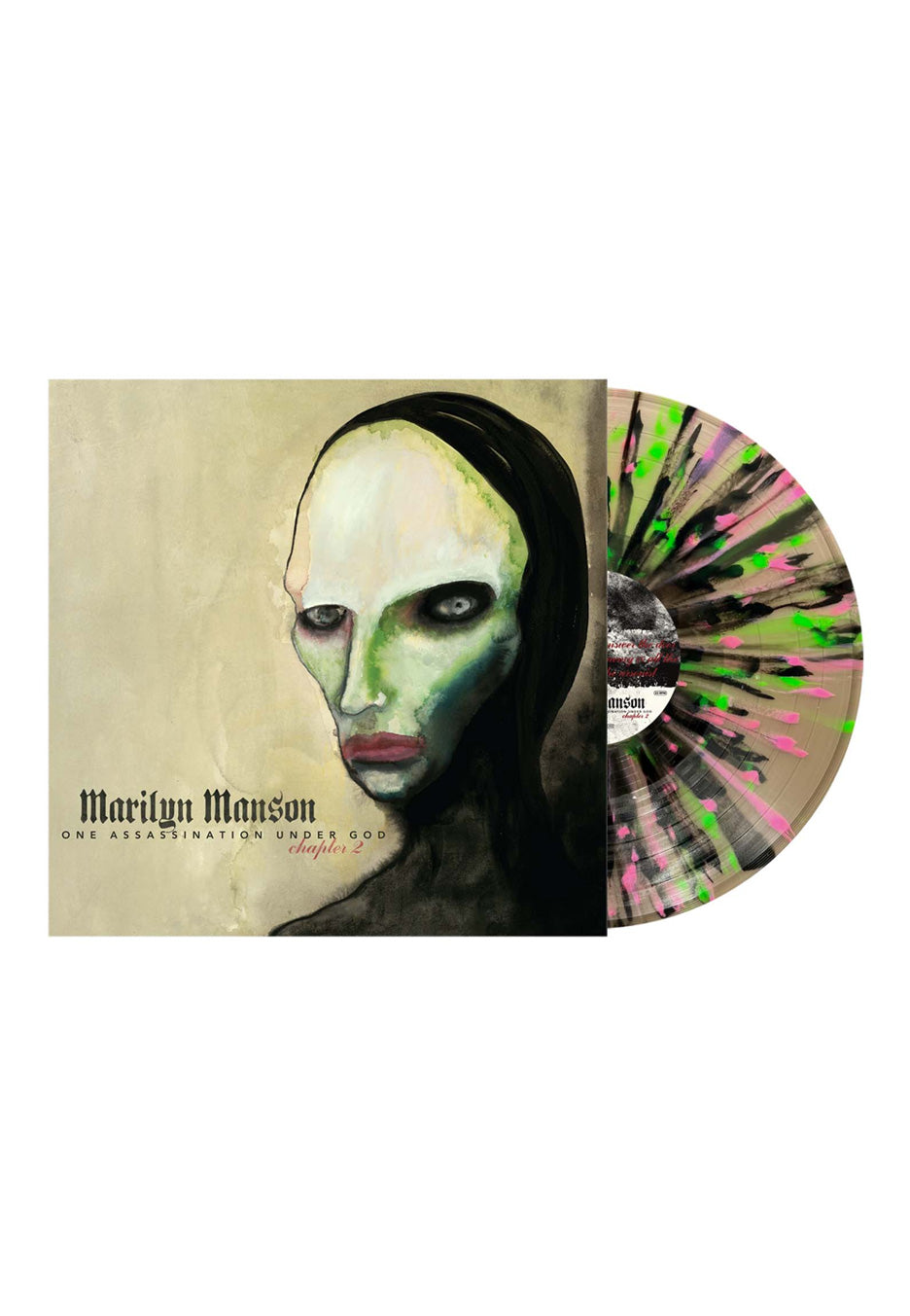Marilyn Manson - One Assassination Under God - Chapter 2 Ltd. Tan w/Black Pink & Neon Green - Splattered Vinyl | Neutral-Image